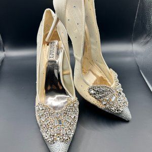 Badgley Mischka Crystal Embellishment Pumps